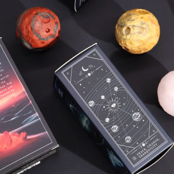 1x Planeta de Jade Amarillo con Soporte Solar (SATURNO) - 40mm