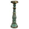 Soporte de vela grande - Turquois Gold