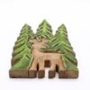 bG9jYWw6Ly9tZWRpYS85US9KRS82MFIzMEMxSjYwV0tKRTlRL2Y2NjQ0OTJhLmpwZw.jpg Perdido en el bosque - Ciervo en el bosque 3D Decoración de madera - 25x15cm