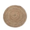 Alfombra redonda de yute suave 90 cm