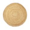 Alfombra redonda de yute suave 90 cm