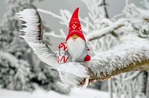 santa claus, figurine, snow, icicles, christmas motif, nicholas, gnome, gifts, winter, nature, frozen, cold, christmas time, snow, winter, winter, winter, winter, winter