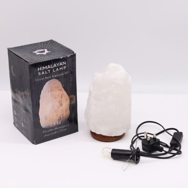Lámpara de Sal del Himalaya de Cristal de Roca - & Base apx 3-5kg