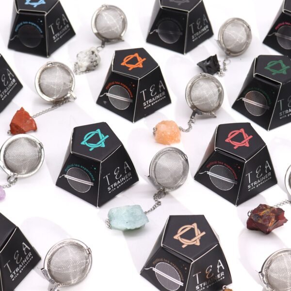 Colador de té de piedras preciosas de cristal crudo - Mookaite