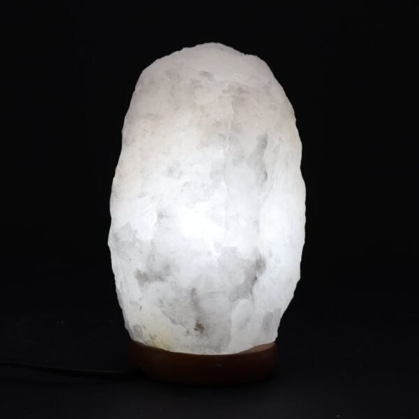Lámpara de Sal del Himalaya de Cristal de Roca - & Base apx 3-5kg