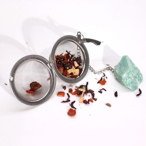 Colador de té de piedras preciosas de cristal crudo - Cornalina