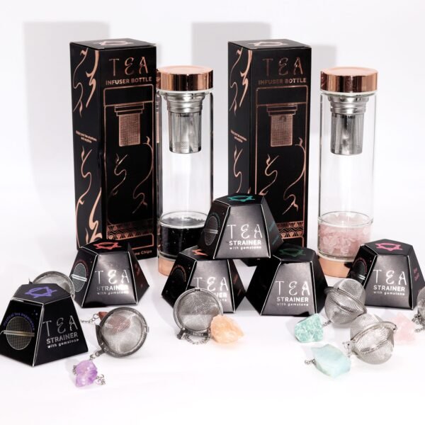 Colador de té de piedras preciosas de cristal crudo - Mookaite