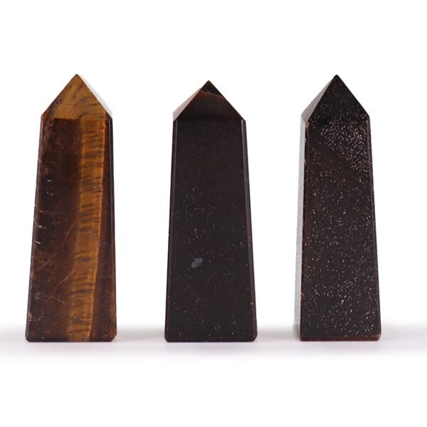 Puntas de obelisco de piedra preciosa aprox. 5 cm - ojo de tigre