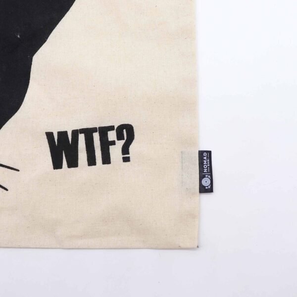 Bolso Básico Icónico - Gato Negro - (40x36 cm) - Algodón Natural 4 oz