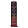 Porta-incienso Torre Cuadrada de Esteatita 25cm - 7 Charkras