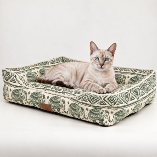 Paw Bed - Lucky Elephant - Verde - 60x50x14cm