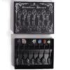 Juego de 7 Cucharas de Bruja de Cristal de Piedra Preciosa de Plata Oscura