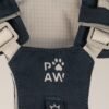 PAW - S (4-8 kg) Arnés de paso para perros Guardian con malla reflectante - Gris roca - Colgante de obsidiana negra