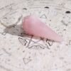 Incienso antiguo para hechizos de brujas - Amor - Péndulo de cuarzo rosa
