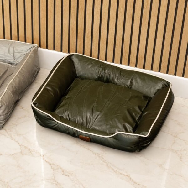 Cama PAW – Pequeña, verde caqui – 60 × 50 × 15 cm