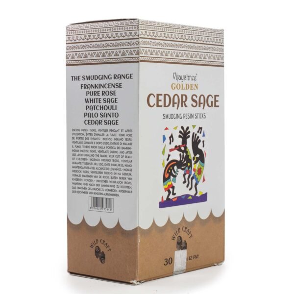 Varillas de resina para difuminar salvia y cedro dorado 30g (6 unidades)