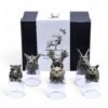 bG9jYWw6Ly9tZWRpYS8xUC9DRS82MFIzMEMxSjY0UktDRTFQL2RhNjc4ODU4LmpwZw.jpg Conjunto regalo de 6 vasos de chupito (50 ml) - Criaturas Salvajes del Bosque - Bronce antiguo