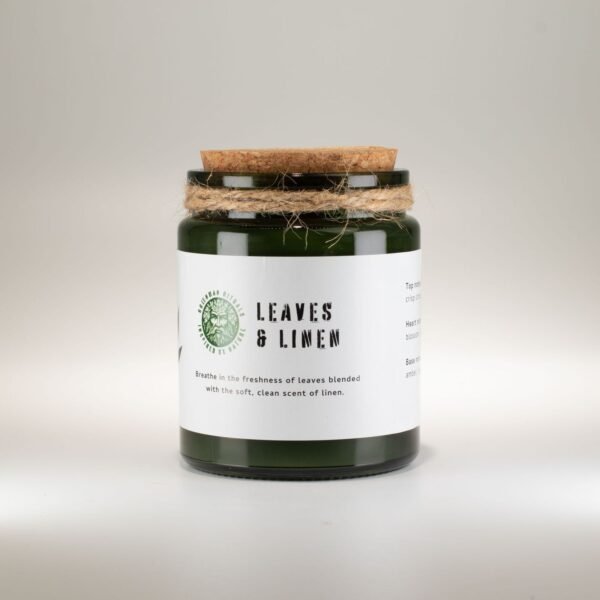Greenman Woodwick Soy Candle - Hojas y Lino