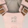 PAW - S (4-8 kg) Arnés de paso para perros Guardian con malla reflectante - Rosa suave - Colgante de cuarzo rosa
