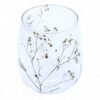 Portavelas de Vidrio floral natural - Jarrón - Margarita  - (12x11cm)