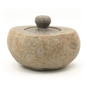 Maceta de piedra de río natural para enraizamiento - Grande (aprox 15x12cm)