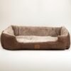 PAW Bed – Oso de peluche marrón mediano – 70 × 55 × 18 cm