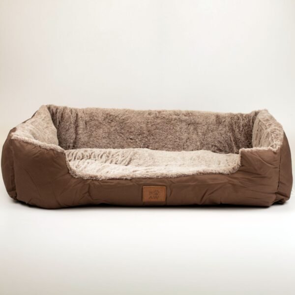 PAW Bed – Oso de peluche marrón mediano – 70 × 55 × 18 cm